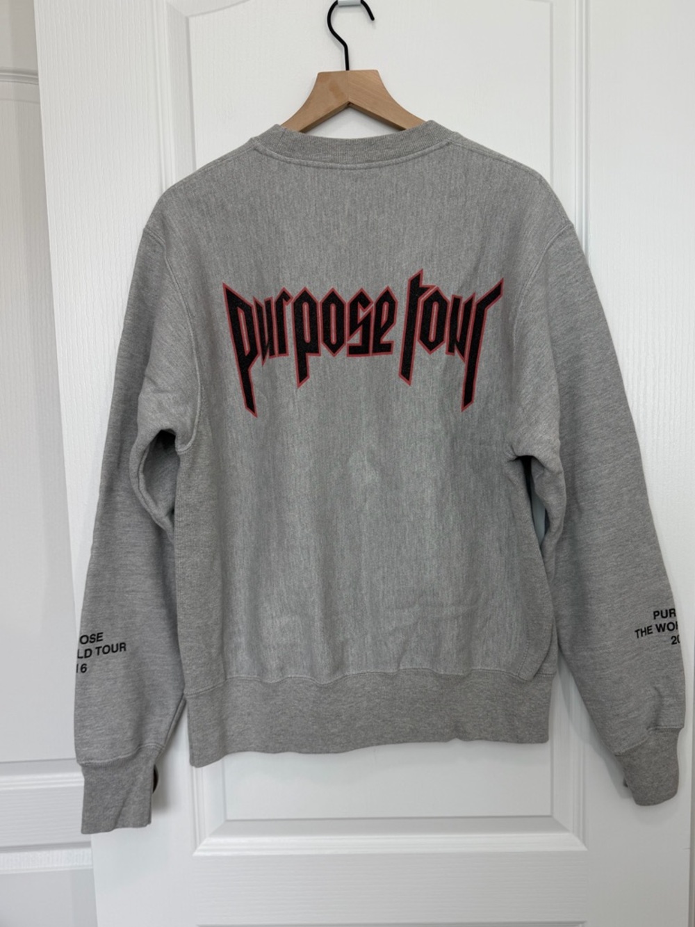 Justin Bieber The Purpose World Tour 2016 Champion Crewneck Sweater Medium - Picture 7 of 14